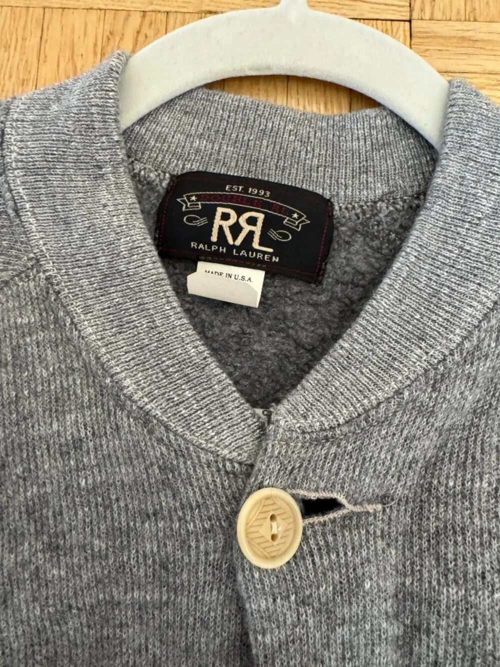 RRL (Double RL by Ralph Lauren) Gray Sweater Size Large